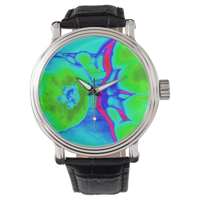 Montre vert fluorescent de fruit (devant)