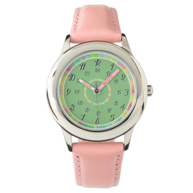 Montre verte rose Sage (devant)