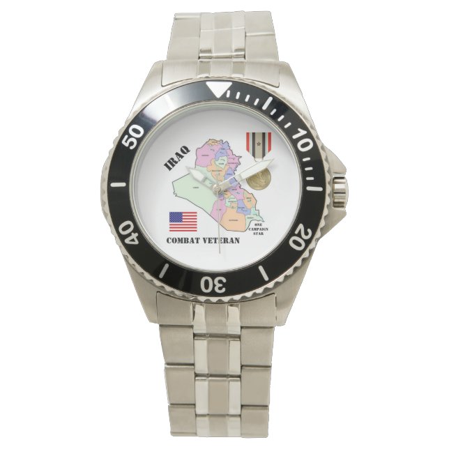 MONTRE VÉTÉRANS IRAKIENS / 1 ÉTOILE DE CAMPAGNE (devant)