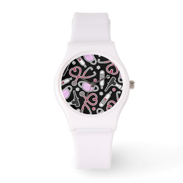 Montre Vétérinaire mignon / Technicien vétérinaire Amour (Recto)
