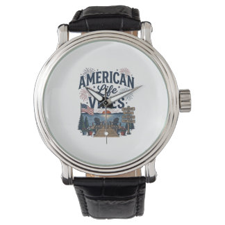Montre Vibes de la vie américaine T-shirt vectoriel du la