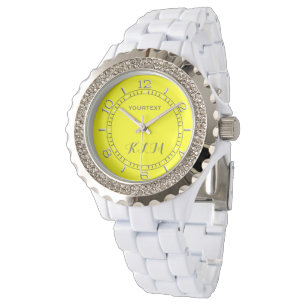 Montre Vibrant Jaune Fluo Délice Prêt Monogramme