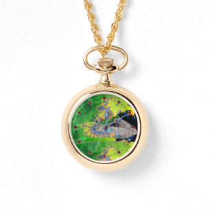 MONTRE VIBRATION DE MATTER, FRACTAL WOMAN IN GREEN YELLOW
