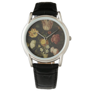 Montre Vie morte avec des fleurs dans un Vase Wan-li Ambr