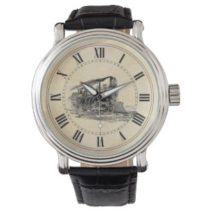 Montre Vieille locomotive à vapeur
