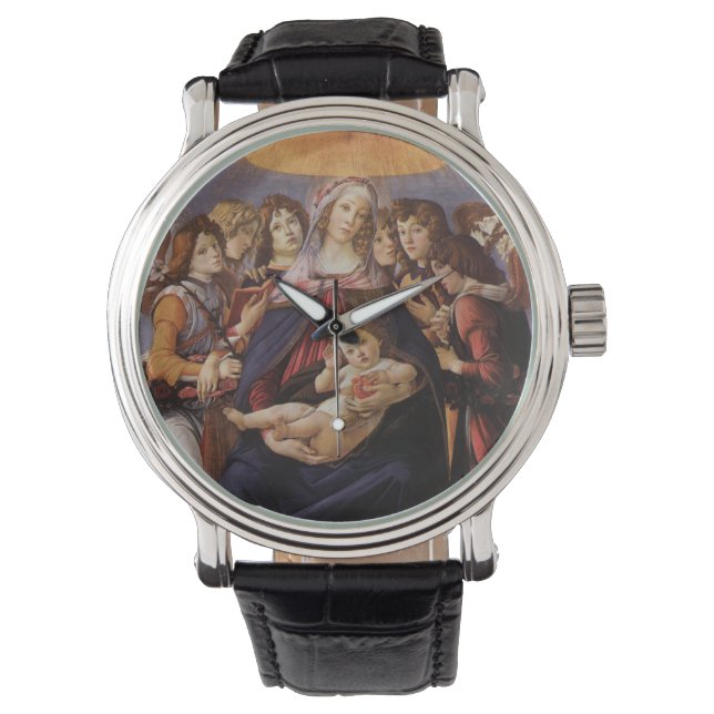 Montre Vierge et enfant aux anges par Sandro Botticelli (devant)