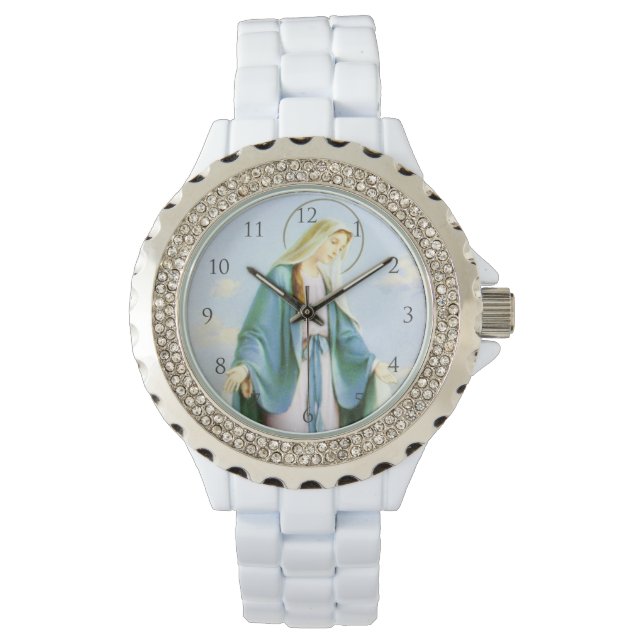 Montre Vierge Marie_Crescent Lune _avec un nombre (devant)