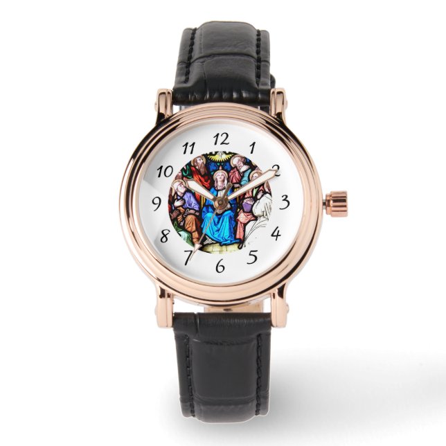 Montre Vierge Marie Vitraux Vitrés Confirmation Saint-Esp (Recto)
