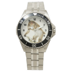 Montre Vieux singe avec la cerise en automne