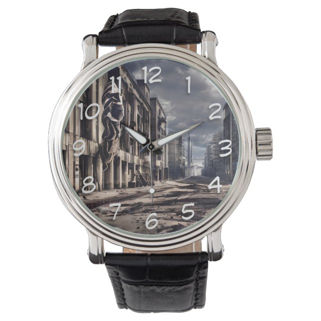 Montre Ville abandonnée | Post Apocalypse Dystopian World (devant)