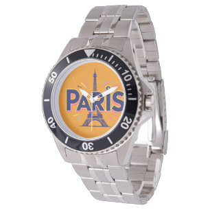 Montre Ville des Lumières : Art typographique gras de Par