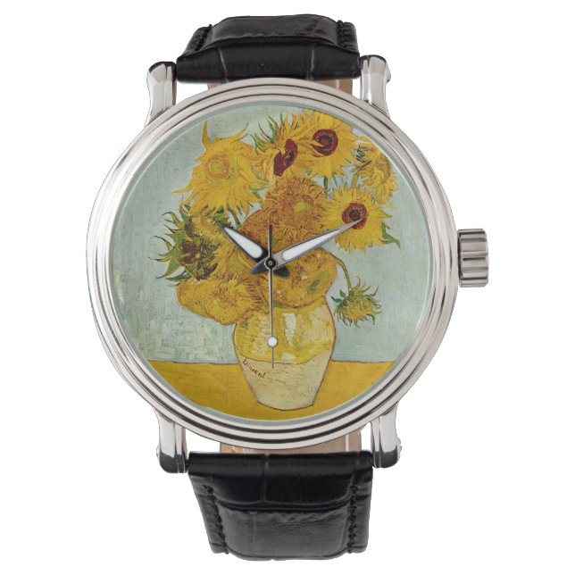 Montre Vincent Van Gogh 12 Tournesols Impressionniste (devant)