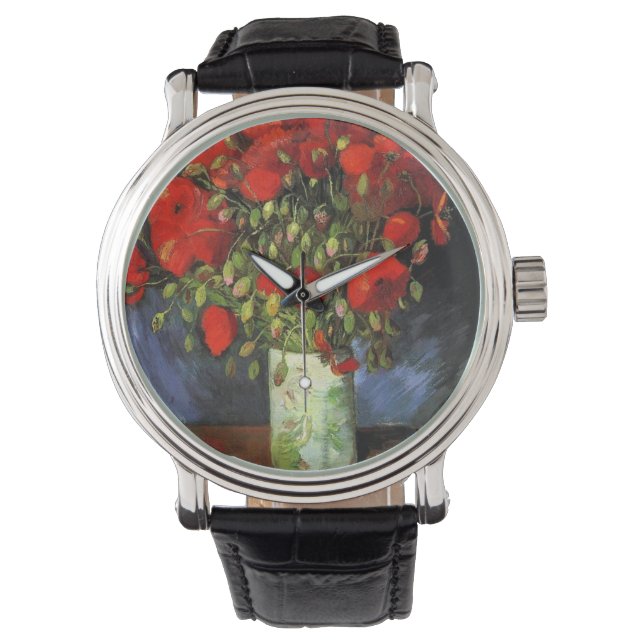 Montre Vincent Van Gogh Vase Avec Des Poppies Rouges (devant)