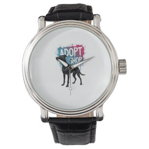 Montre Vintage Adoptez Ne Faites Pas D'Achats Chien Graff
