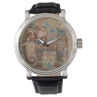 Montre Vintage, Antique Elephant,Batik Pattern