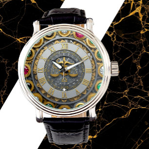 Montre vintage, Astrologie, Zodiac, Gemmes, Or