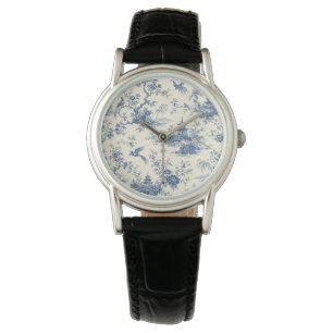 Montre Vintage Blue Toile de Jouy Watch