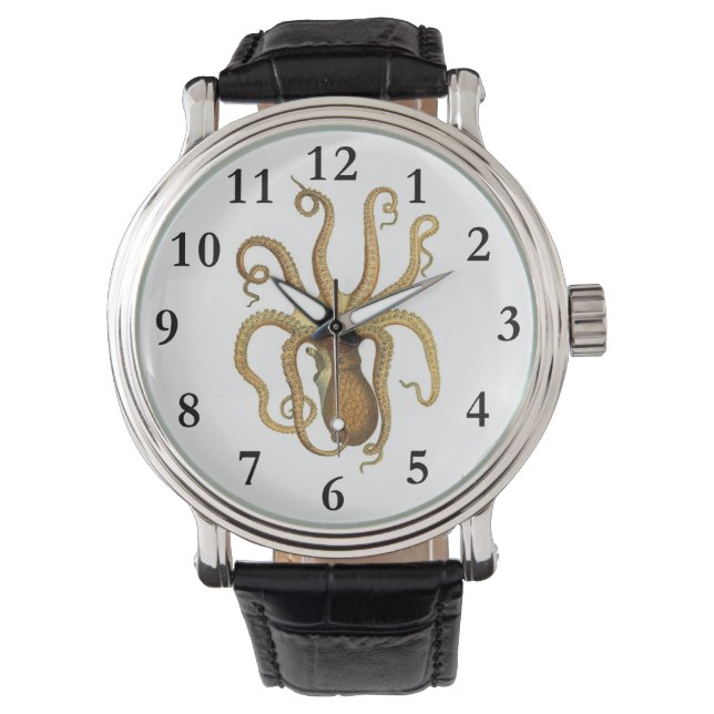 Montre vintage de calmar rétro Octopus (devant)