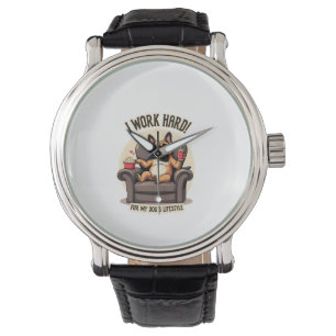 Montre Vintage Je Travaille Dur pour le Style de Vie de M