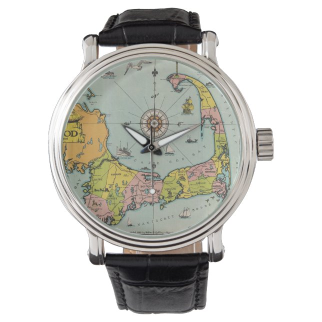 Montre Vintage Map of Cape Cod (devant)