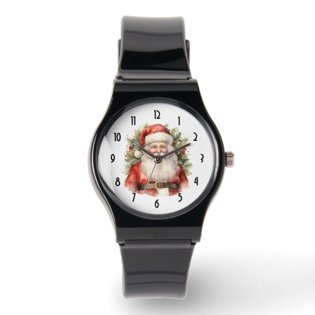 Montre Vintage Noël Père Noël Souriant (Recto)
