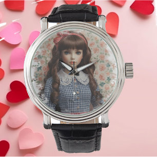 Montre Vintage poupée poupée coeur Whimsical