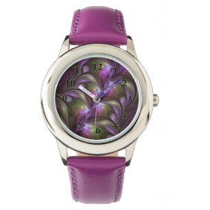 Montre Violet Abstrait violet violet kaki fractal