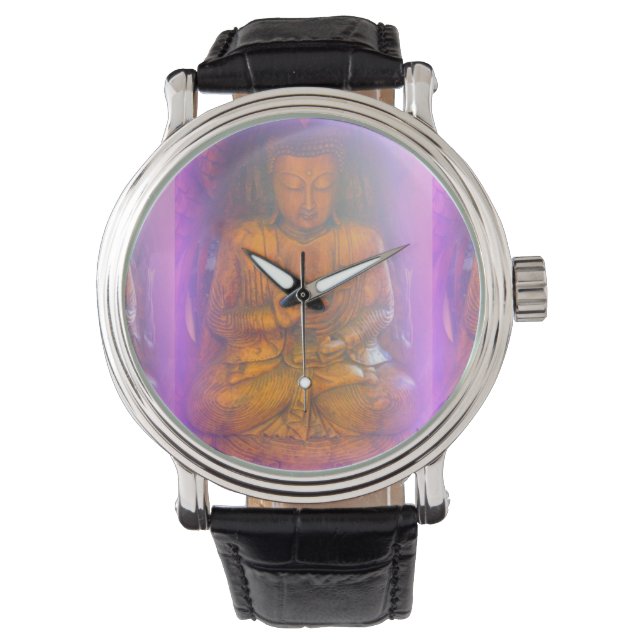 montre violette aura buddha (devant)