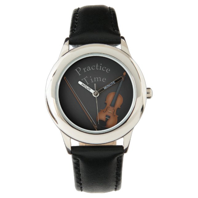 Montre Violon miniature & Bow à l'intérieur personnalisé (devant)