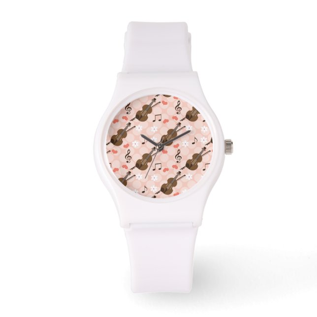 Montre Violon rose (Recto)