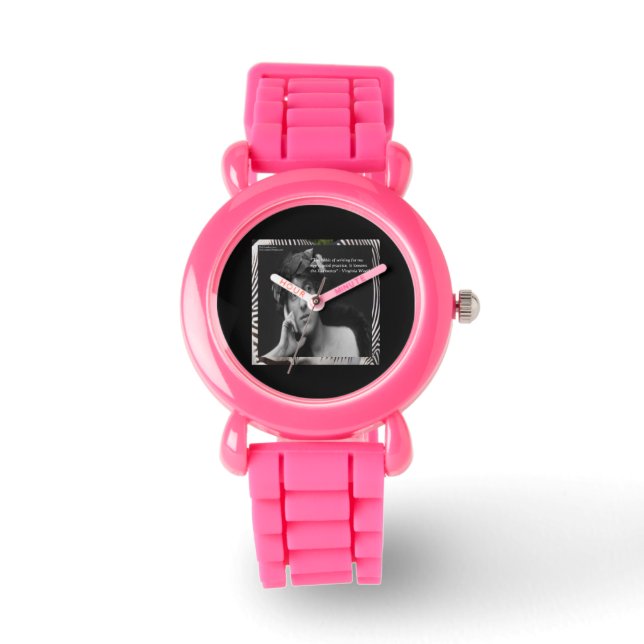 Montre Virginia Woolf & Writing Citation Femmes Watch (Recto)