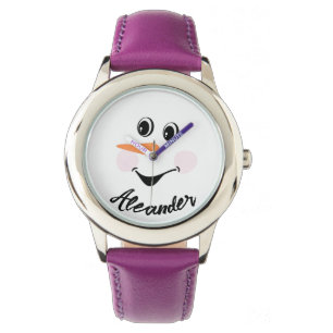 Montre Visage de bonhomme de neige personnalisé moderne m