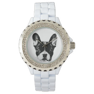 Montre Visage mignon de bouledogue français de maman de