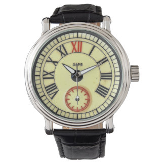 Montre Visage unique Vintage avec chiffres romains