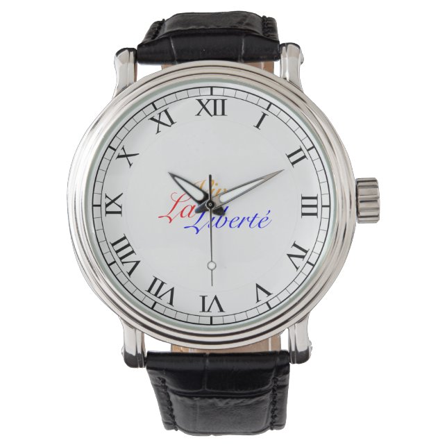 Montre Vive La Liberté - Laissez la liberté vivre le fran (devant)