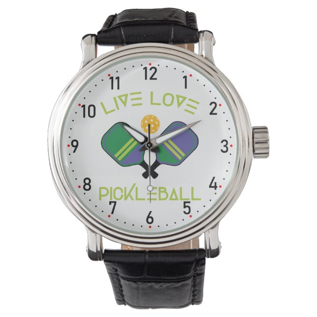Montre 😍 Vivre, amour, pickball (devant)