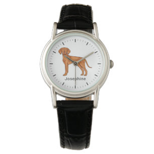 Montre Vizsla Hongroise Cute Pointer Chien Avec Nom Perso