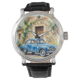 Montre Voiture Ancienne près d'un Cottage en Pierre