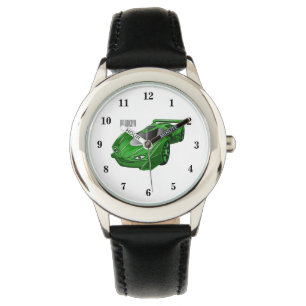 Montre Voiture de sport verte avec illustration airfos