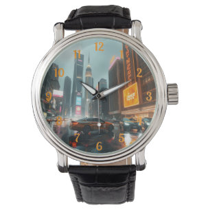 Montre Voitures Cyberpunk City Skyscrapper