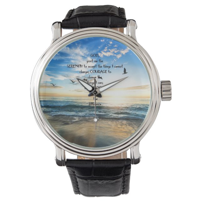 Montre Voler Les Oiseaux Dans La Prière Sérénité Du Ciel (devant)