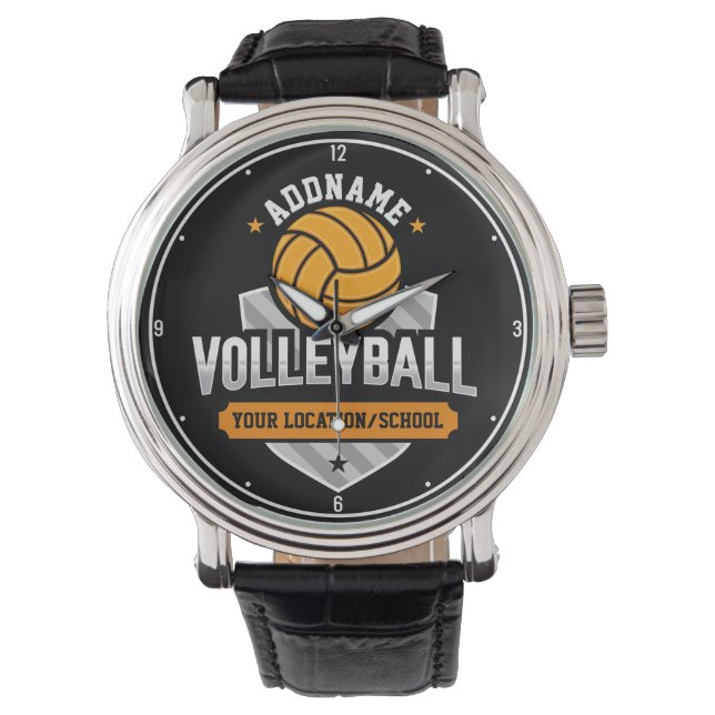 Montre Volleyball AJOUTER TEXTE École Varsity Team Joueur (devant)