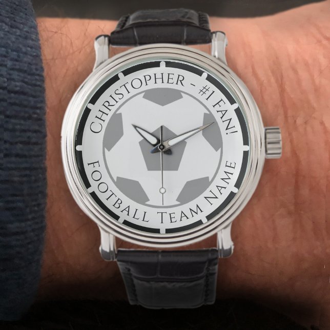 Montre Votre nom plus Football Team Nom Veille (Créateur téléchargé)