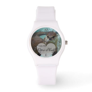 Montre Votre Otter à mi-Brown River Otter nage