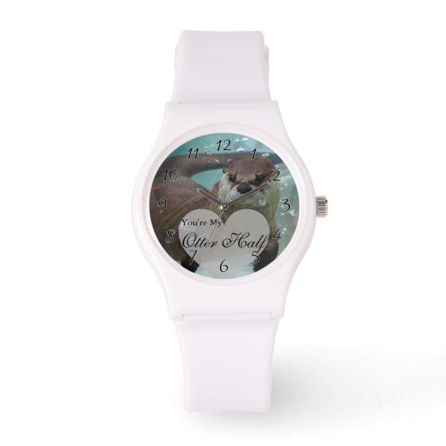 Montre Votre Otter à mi-Brown River Otter nage (Recto)