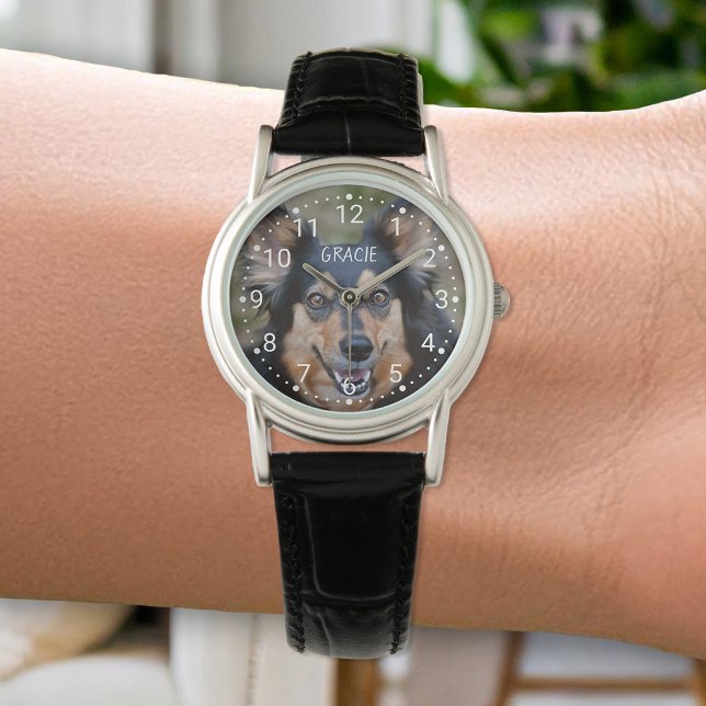 Montre Votre photo et votre nom et toute couleur numéroté (Créateur téléchargé)