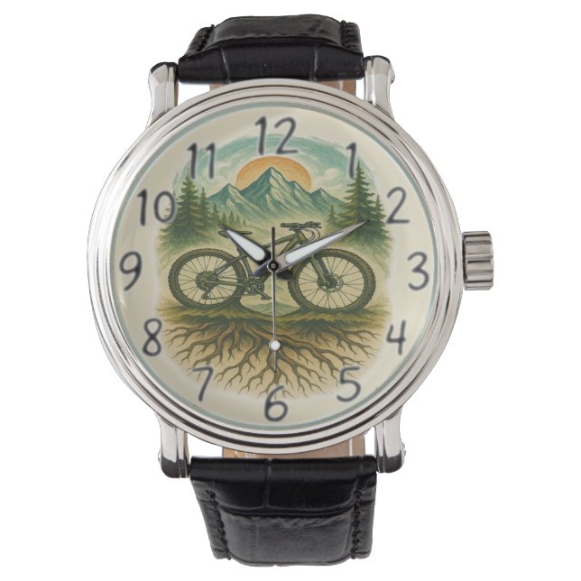 Montre VTT Art pour les amoureux de la nature et les rand (devant)