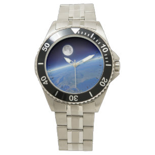 Montre Vue de la terre et de lune