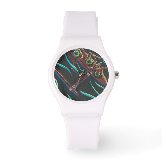 Montre Vue des oiseaux sur le canoë hawaïen (Recto)