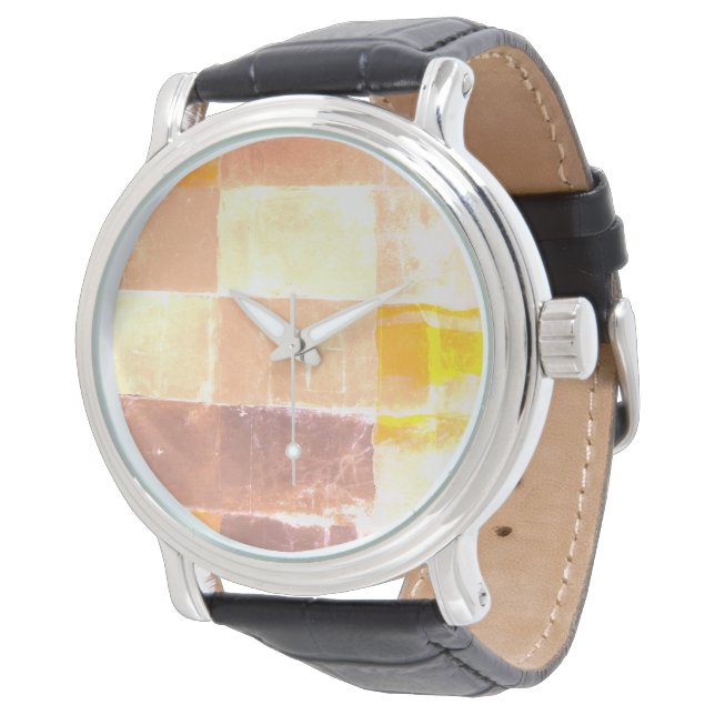 Montre Vwndretti Couleurs Jaunes Douces (Incliné)
